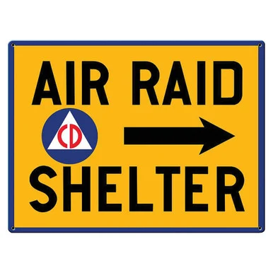 Air Raid Shelter Metal Sign AMIC886 - Vintage Sign Co.