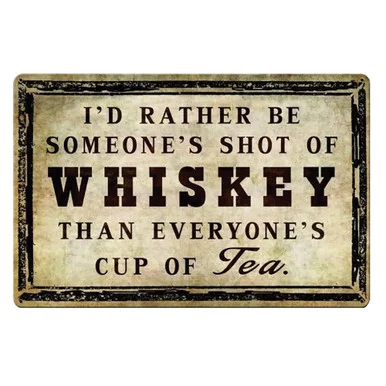 Shot of whiskey Metal Sign PTS521 - Vintage Sign Co.
