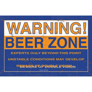 Beer Zone Metal Sign BERG005 - Vintage Sign Co.