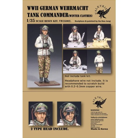 Valkyrie Miniature VW35002 1/35 WWII German Wehrmacht Tank Commander #Winter Clothes - Model Figures
