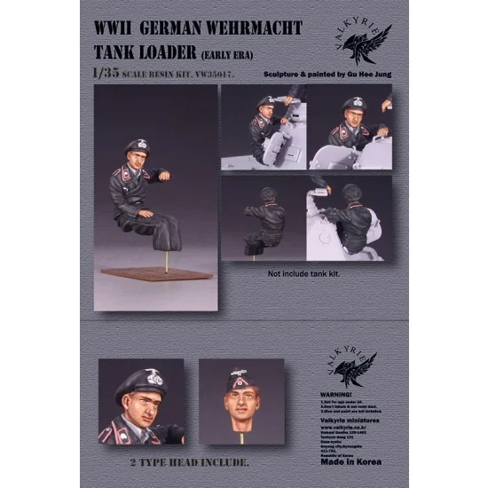 Valkyrie Miniature VW35017 1/35 WWII German Wehrmacht Tank Loader Early Era - Model Figures