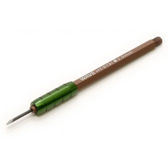 WAVE WAHT513 HG Narrow Width Chisel (round) Blade Width: 2.0mm - Hobby Tools & Supplies