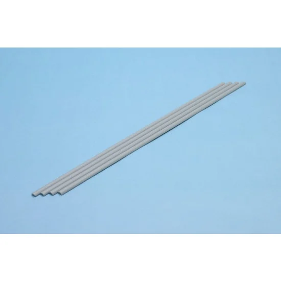 WAVE WAOM314 Styrene/PS Half Circle Stick (diameter: 4.0mm, length: 250mm, 4pcs, gray) - Hobby Tools & Supplies