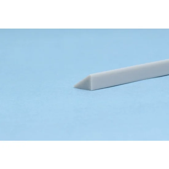 WAVE WAOM364 Styrene/PS Triangle Stick (side: 4.00mm & 8.00mm, length: 250mm, 4pcs, gray) - Hobby Tools & Supplies