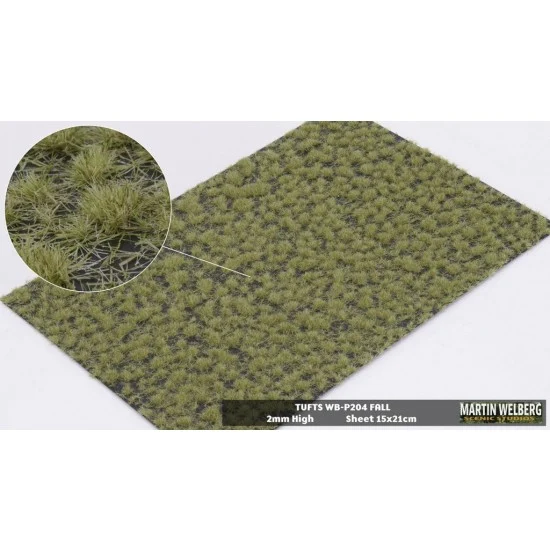 Martin Welberg P204 2mm Grass Tufts - Fall (sheet 210 x 150 mm)