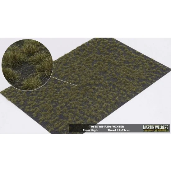 Martin Welberg P206 2mm Grass Tufts - Fall/Winter (sheet 210 x 150 mm)
