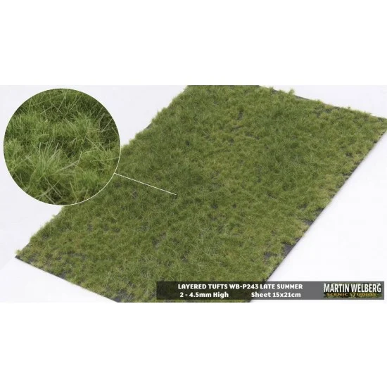 Martin Welberg P243 2-4mm Layered Grass Tufts #Late Summer (sheet 210 x 150 mm)