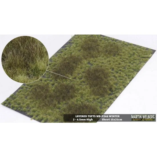 Martin Welberg P246 2-4mm Layered Grass Tufts #Early Winter (sheet 210 x 150 mm)