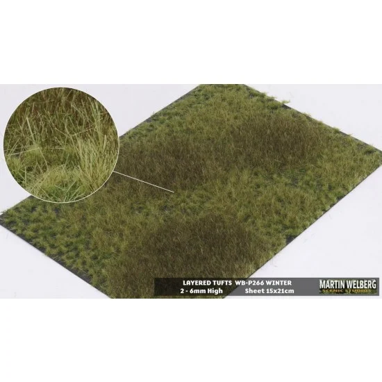 Martin Welberg P266 2-6mm Layered Grass Tufts #Early Winter (sheet 210 x 150 mm)