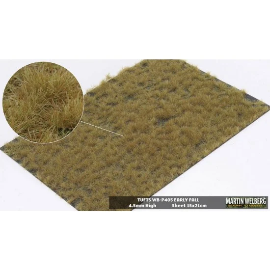 Martin Welberg P405 4.5mm Grass Tufts - Golden Summer (sheet 210 x 150 mm)