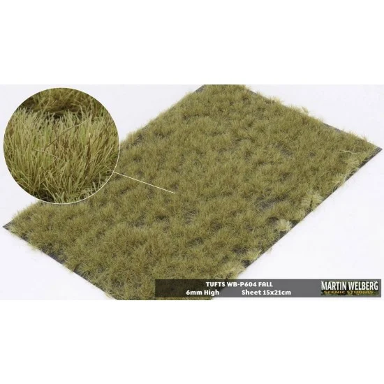Martin Welberg P604 6mm Grass Tufts - Fall (sheet 210 x 150 mm)