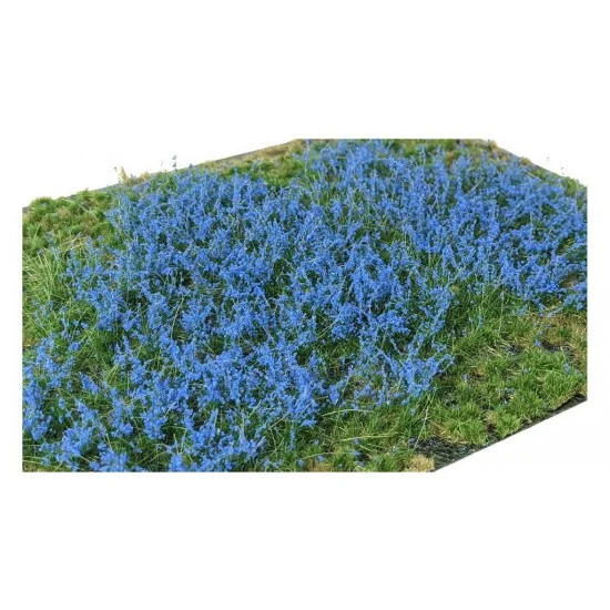 Martin Welberg PB2122 Layered Grass Tufts - Spring/Summer/Fall Blue Flowers (210 x 150 mm, height: 2-12mm)