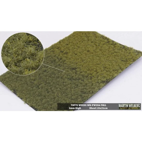 Martin Welberg PW204 2mm Grass Tufts Weeds Mat - Fall (210 x 150 mm)
