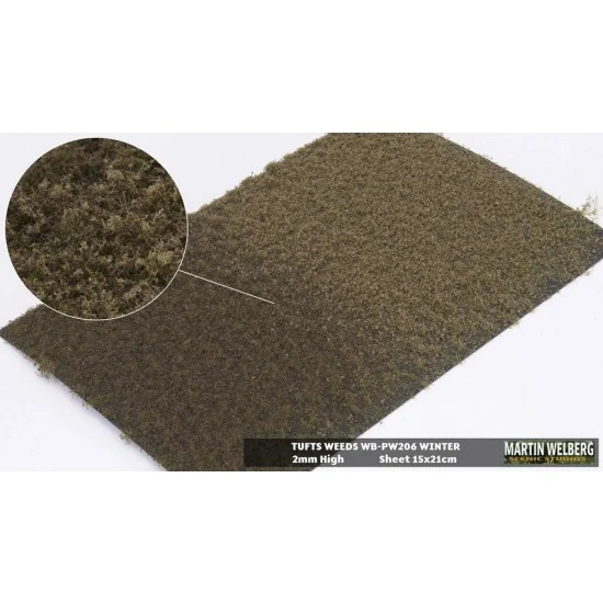 Martin Welberg PW206 2mm Grass Tufts Weeds Mat - Fall/Winter (210 x 150 mm)