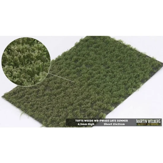 Martin Welberg PW403 4.5mm Grass Tufts Weeds Mat - Late Summer (210 x 150 mm)