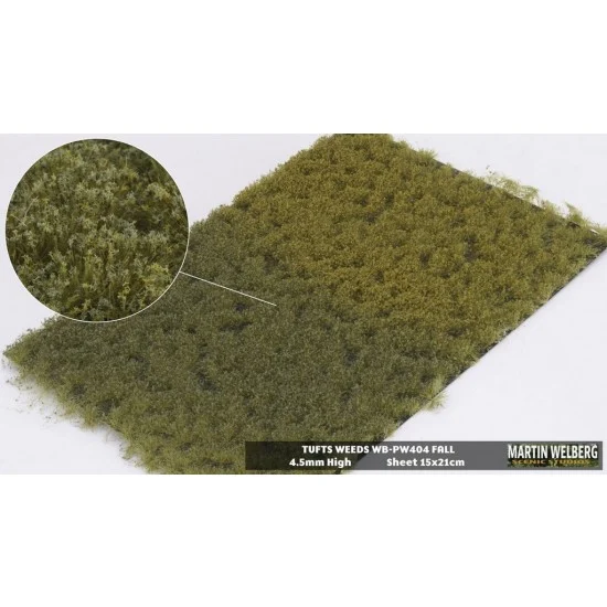 Martin Welberg PW404 4.5mm Grass Tufts Weeds Mat - Fall (210 x 150 mm)