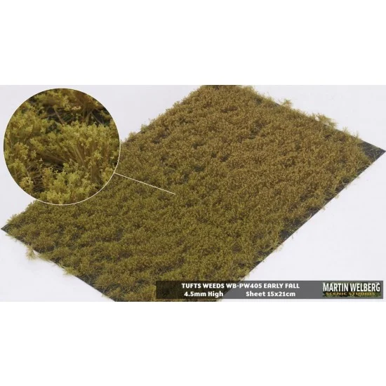 Martin Welberg PW405 4.5mm Grass Tufts Weeds Mat - Golden Summer (210 x 150 mm)