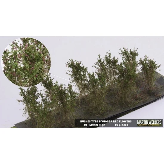 Martin Welberg SBR Bushes Red Type B (10pcs, Height 40-50 mm, sheet 180x60 mm)