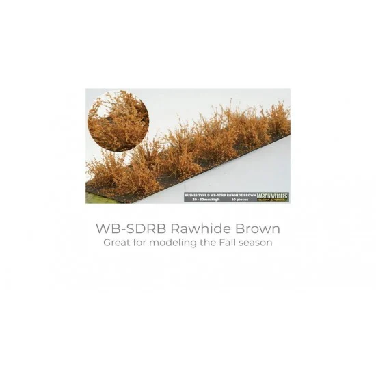 Martin Welberg SDRB Bushes Arid Rawhide Brown Type D (10pcs, Height 20-30 mm, sheet 180x60 mm)
