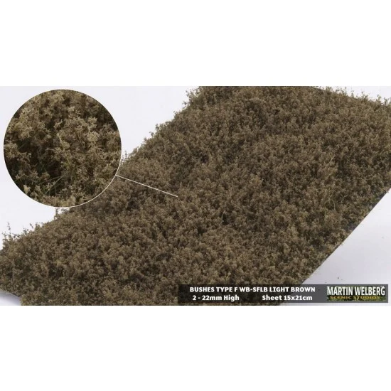 Martin Welberg SFLB Bushes Mat - Fall/Winter Light Brown F (Grass length: 2-22 mm, sheet 210 x 150 mm)