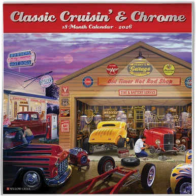Classic Cruisin' & Chrome 2026 Wall Calendar 50743 - Willow Creek Press, Inc.