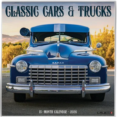Classic Cars and Trucks 2026 Wall Calendar 50736 - Willow Creek Press, Inc.