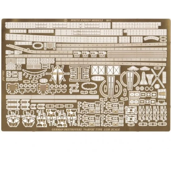 White Ensign Models PE35186 1/350 German Destroyer Z-25/Z-30/Z-43 Detail Set for Trumpeter/Dragon kits