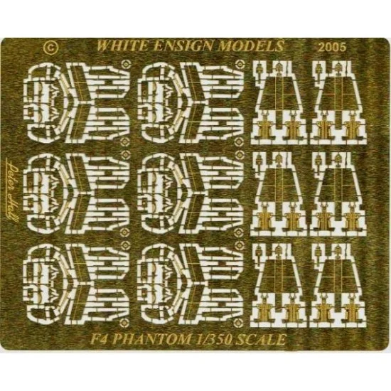 White Ensign Models PE3571 1/350 McDonnell F-4 Phantom Detail-up Set (1 Photo-Etched Sheet)