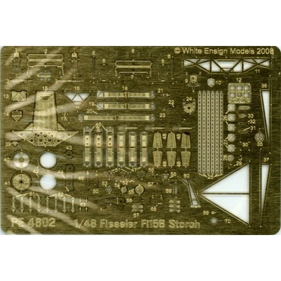 White Ensign Models PE4802 1/48 Fieseler Fi-156 Storch Detail-up Set for Tamiya kit (1 Photo-Etched Sheet)