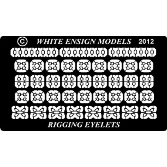 White Ensign Models PE4803 1/72, 1/48, 1/32 Rigging Eyelets Set (1 Photo-Etched Sheet)