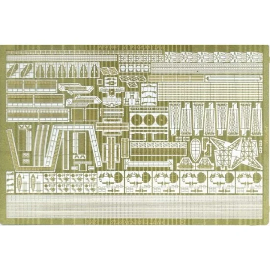White Ensign Models PE632 1/600 WWII HMS Ark Royal Detail-up Set for Airfix kit (1 Photo-Etched Sheet)