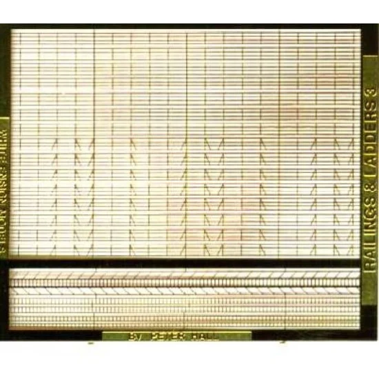 White Ensign Models PE714 1/700 3-Bar Rails & Ladders Set (1 Photo-Etched Sheet)