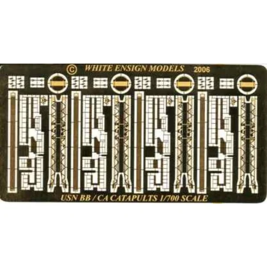 White Ensign Models PE773 1/700 WWII USN Battleship Catapults Set (4 Catapults, 1 Photo-Etched Sheet)