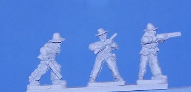 PIG150087 - CATTLEMEN ON FOOT, RIFLES