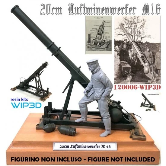 WIP3D 120006 1/16 20 cm M16 Air Mine Luftminenwerfer Resin kit - Military Vehicles & Tanks