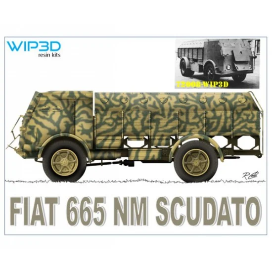 WIP3D 72008 1/72 Fiat 665 Complete Resin kit - Military Vehicles & Tanks