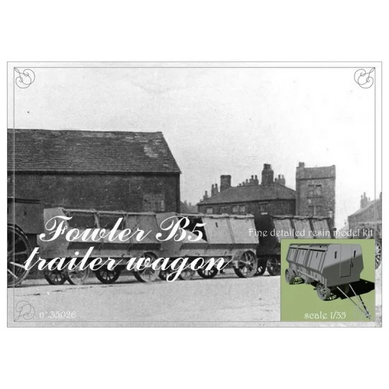 WIP3D 72022 1/72 Fowler Trailer (Fouler B5 Trailer Wagon) - Military Vehicles & Tanks