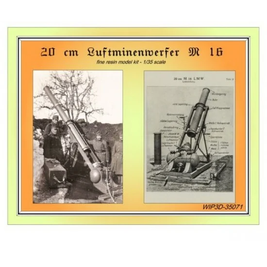 WIP3D 35071 1/35 20cm M16 Luftminenwerfer Resin kit - Military Vehicles & Tanks