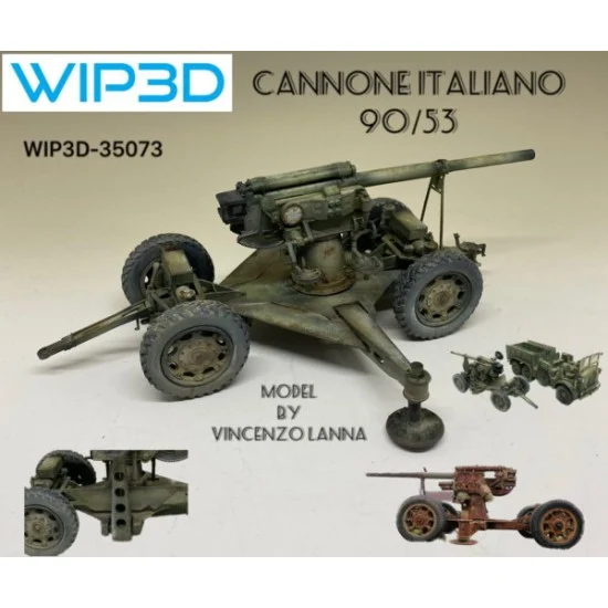 WIP3D 35073 1/35 Italian Cannon 90/53 Resin Kit - Military Vehicles & Tanks