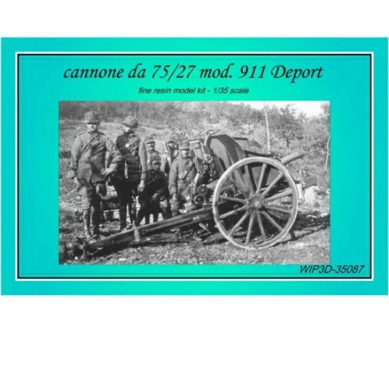 WIP3D 35087 1/35 75/27 Cannon mod.911 Deport Resin kit - Military Vehicles & Tanks
