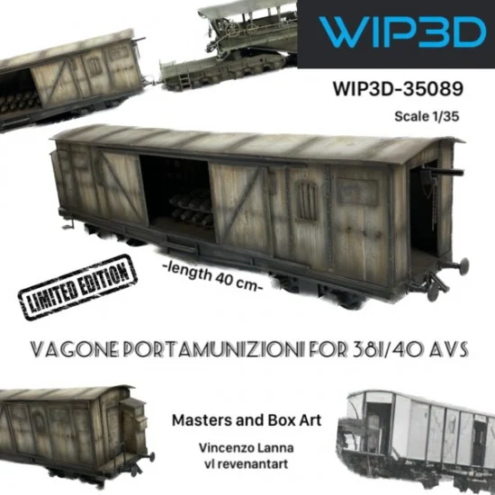 WIP3D 35089 1/35 Ammunition Carrier Wagon Resin kit - Military Vehicles & Tanks