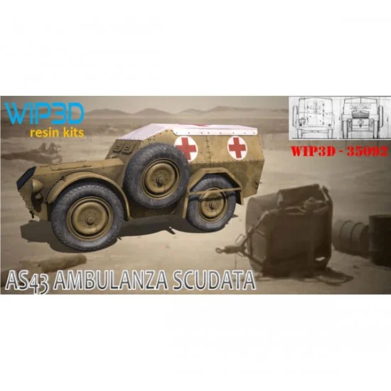 WIP3D 35092 1/35 Armoured Ambulance AS43 Resin kit - Military Vehicles & Tanks