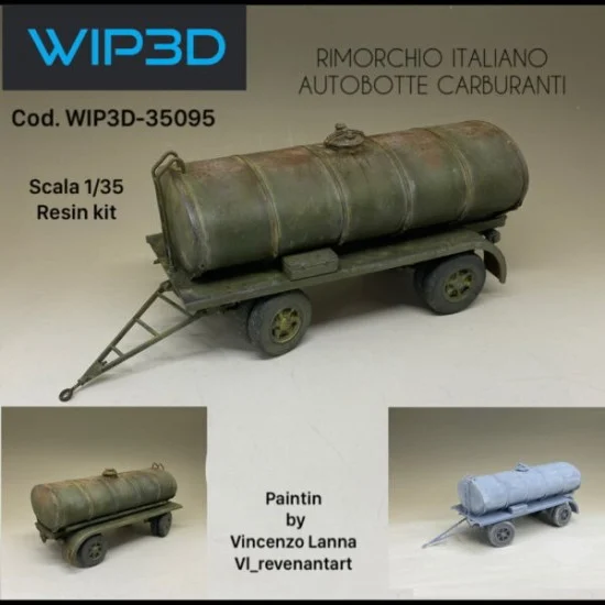 WIP3D 35095 1/35 Italian Tanker Fuels Trailer resin kit - Military Vehicles & Tanks