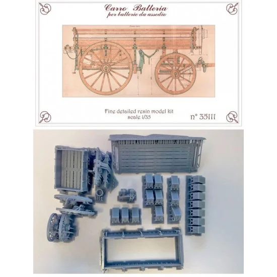 WIP3D 35111 1/35 Artillery Supply Wagon Resin Kit - Military Vehicles & Tanks