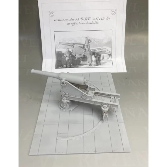 WIP3D 35119 1/35 Cannon of 15 GRC Ret (149 G) on Barbette Carriage - Military Vehicles & Tanks