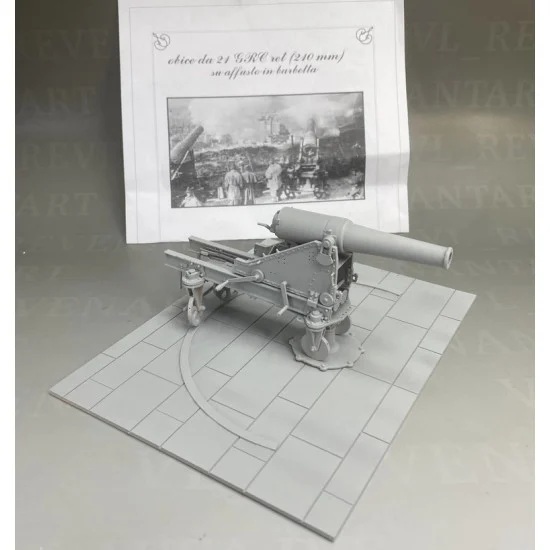 WIP3D 35120 1/35 Howitzer of 21 GRC Ret (210 mm) on Barbette Carriage - Military Vehicles & Tanks