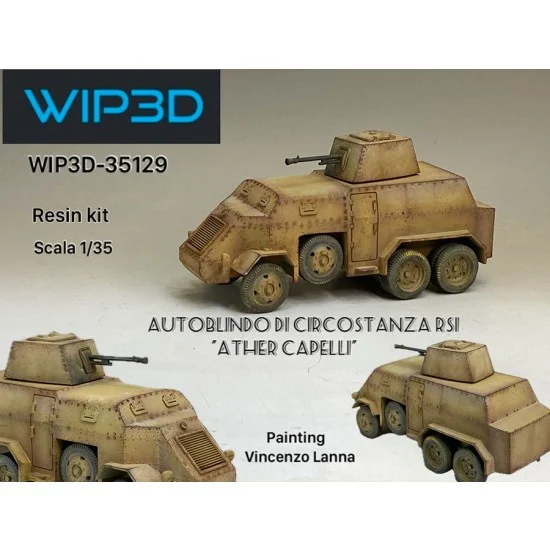 WIP3D 35129 1/35 Autoblindo di Circostanza RSI Ather Capelli - Military Vehicles & Tanks