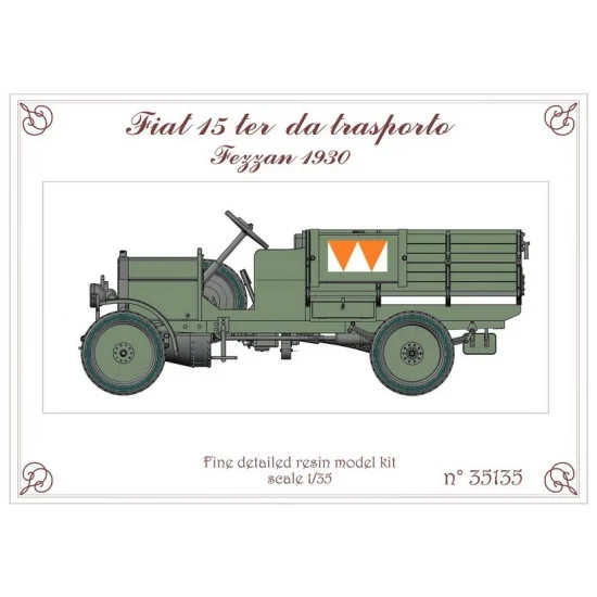 WIP3D 35135 1/35 Fiat 15ter Water Transport Truck Fezzan 1930 with Decals - Military Vehicles & Tanks