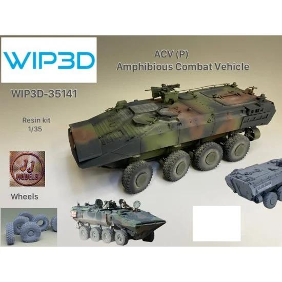 WIP3D 35141 1/35 ACV (P) Amphibious Combat Vehicle Resin Kit with Decals - Military Vehicles & Tanks