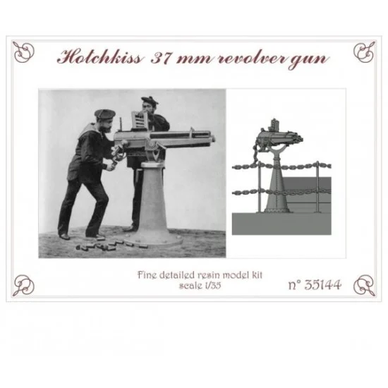 WIP3D 35144 1/35 Hotchkiss 37mm Revolver Naval Carriage - Military Vehicles & Tanks